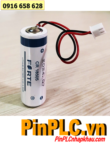 FORTE CR18505 (Zắc PH2.54), Pin nuôi nguồn PLC FORTE CR18505 Lithium Manganese Dioxide 3v 2500mAh chính hãng